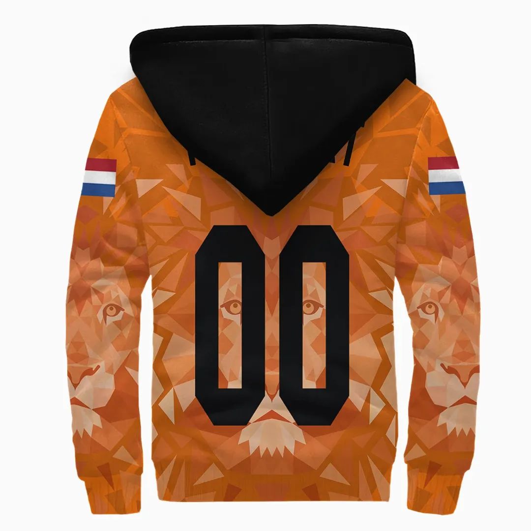 (Custom) Netherlands Lion Sherpa Hoodie Euro Soccer RLT7 - Wonder Print Shop