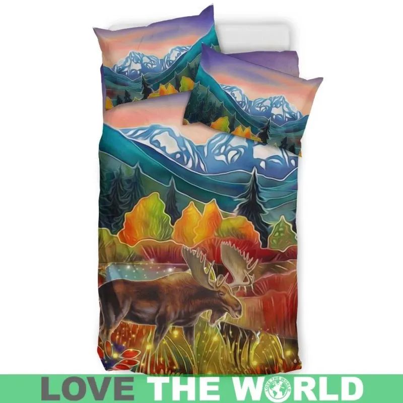 Sweden Moose Bedding Sets RLT7 - Wonder Print Shop