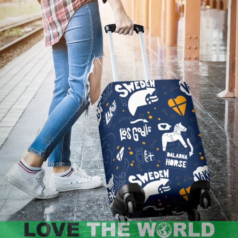 Sweden Icons Luggage Cover RLT7 - Wonder Print Shop