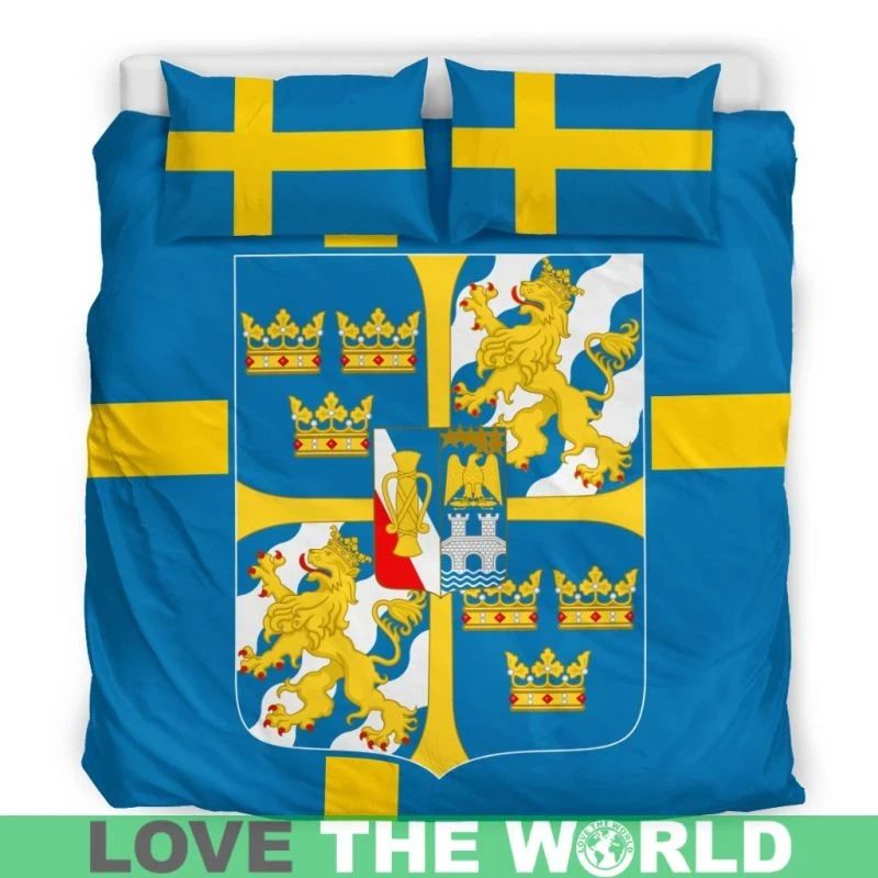 Sweden Coat Of Arms Bedding Set RLT7 - Wonder Print Shop