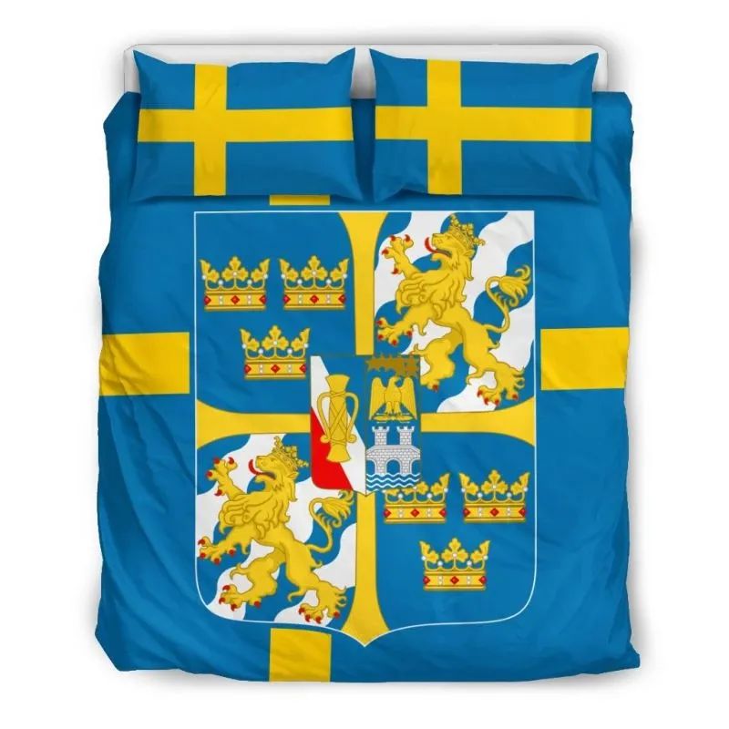 Sweden Coat Of Arms Bedding Set RLT7 - Wonder Print Shop