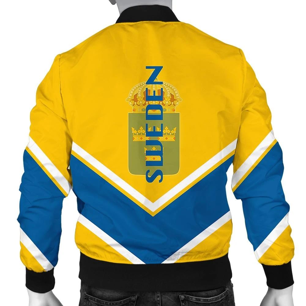Sweden Coat Of Arms Men Bomber Jacket Lucian Style RLT7 - Wonder Print Shop