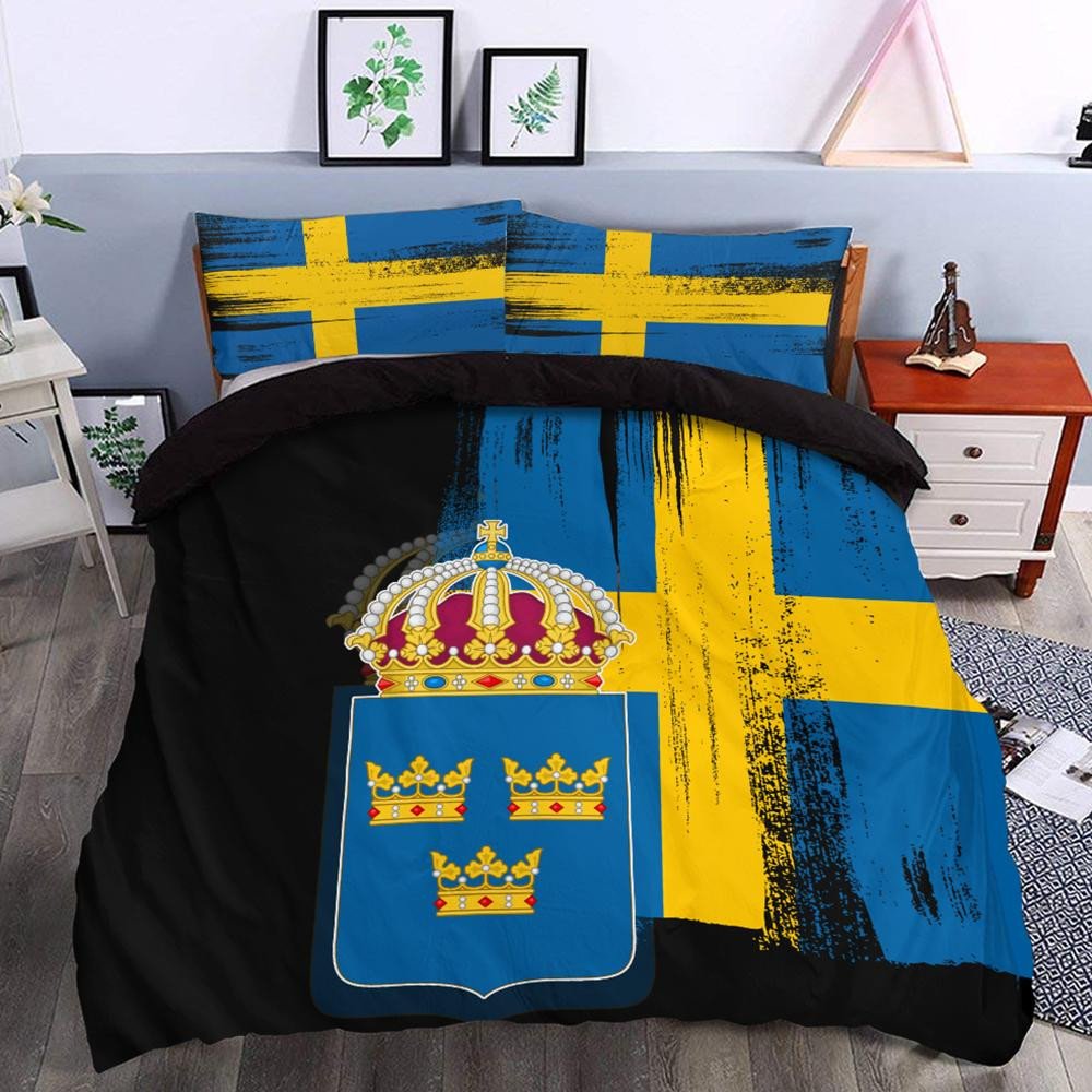 Sweden Flag Bedding Set Flag Style RLT7 - Wonder Print Shop
