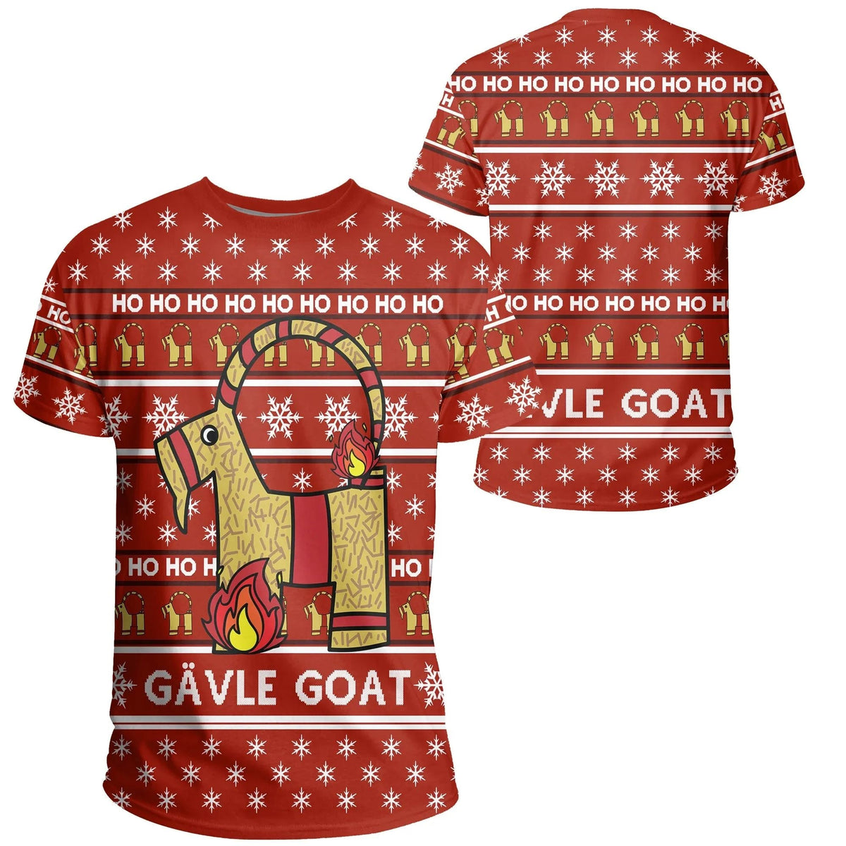 Gavle Goat Sweden T Shirt Swedish Yule Goat Red RLT7 - Wonder Print Shop