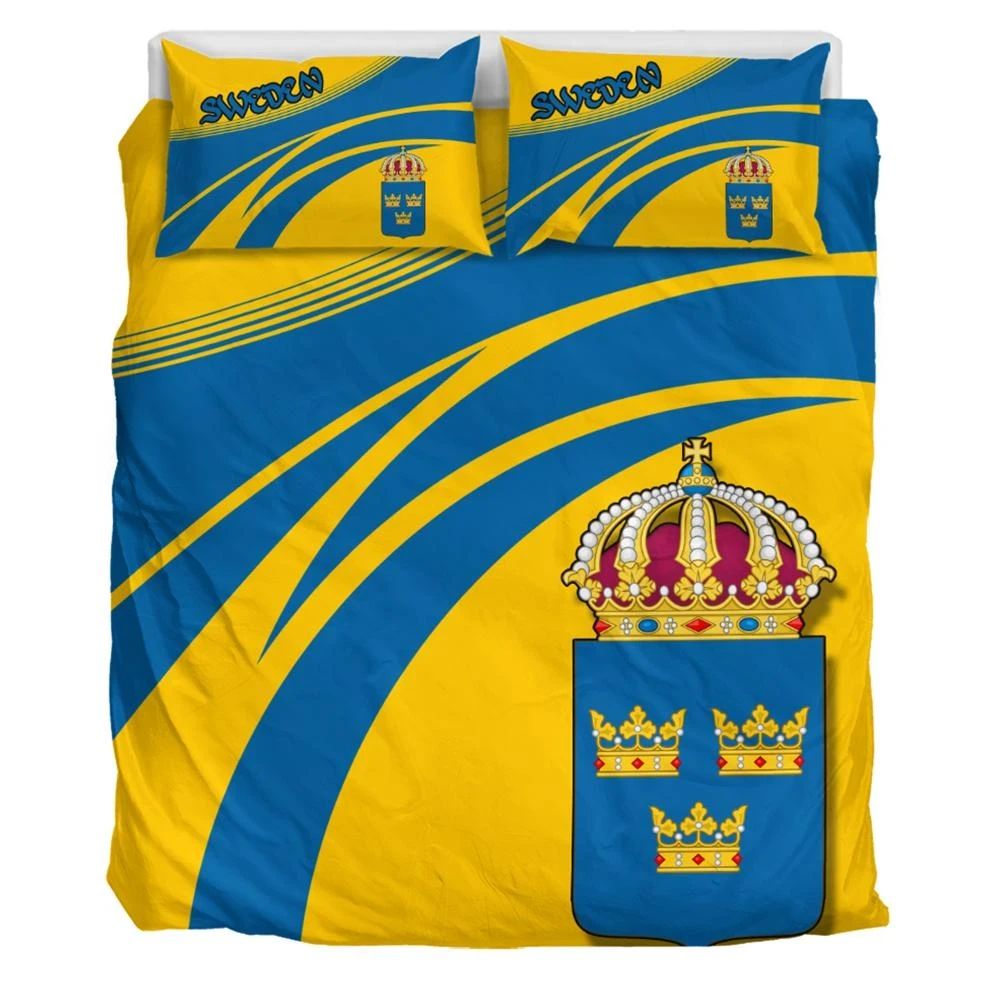 Sweden Coat Of Arms Bedding Set Cricket RLT7 - Wonder Print Shop