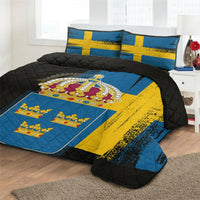 Sweden Flag Quilt Bed Set Flag Style RLT7 - Wonder Print Shop