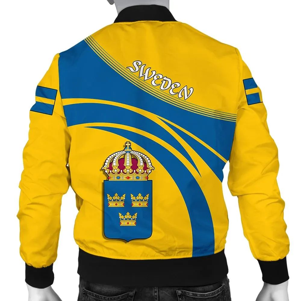 Sweden Coat Of Arms Men Bomber Jacket Cricket RLT7 - Wonder Print Shop
