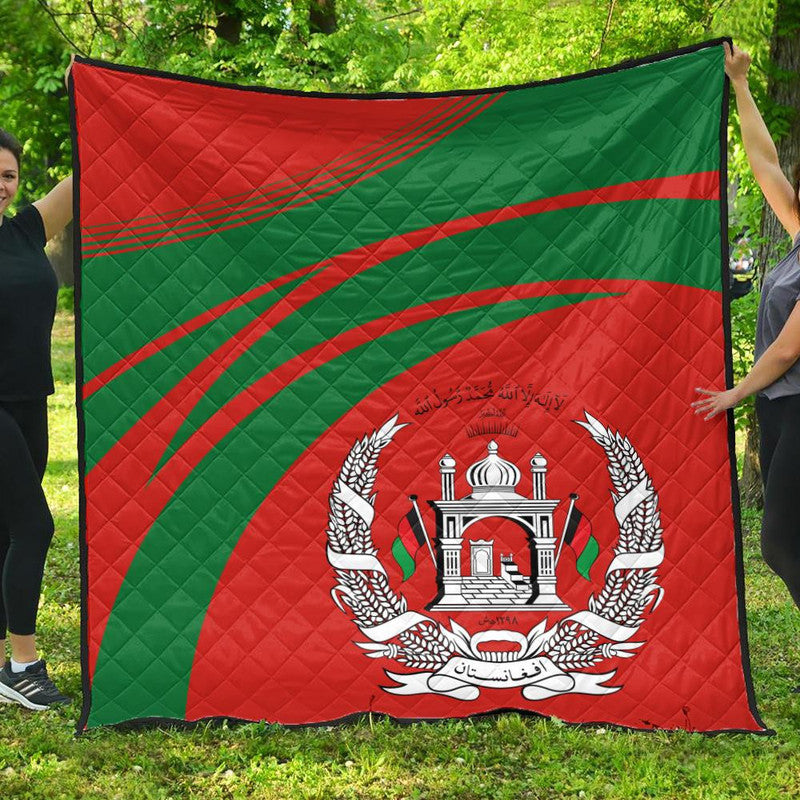Afghanistan Coat Of Arms Premium Quilt Cricket RLT8 - Wonder Print Shop