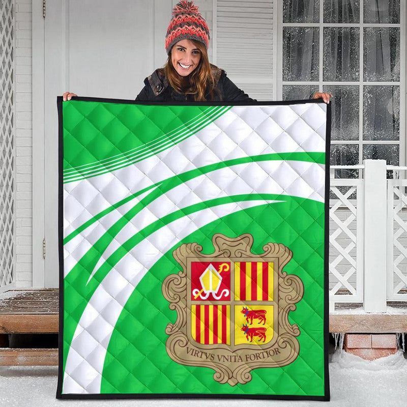 Andorra Coat Of Arms Premium Quilt Cricket RLT8 - Wonder Print Shop