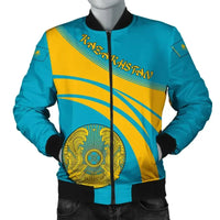 Kazakhstan Coat Of Arms Men Bomber Jacket Cricket RLT8 - Wonder Print Shop