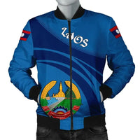 Laos Coat Of Arms Men Bomber Jacket Cricket RLT8 - Wonder Print Shop