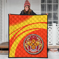 Bhutan Coat Of Arms Premium Quilt Cricket RLT6 - Wonder Print Shop
