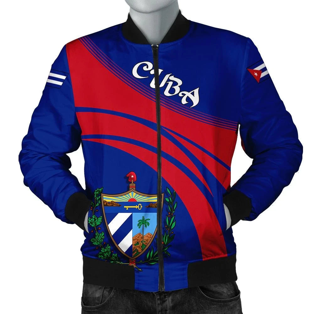 Cuba Coat Of Arms Men Bomber Jacket Cricket RLT13 - Wonder Print Shop