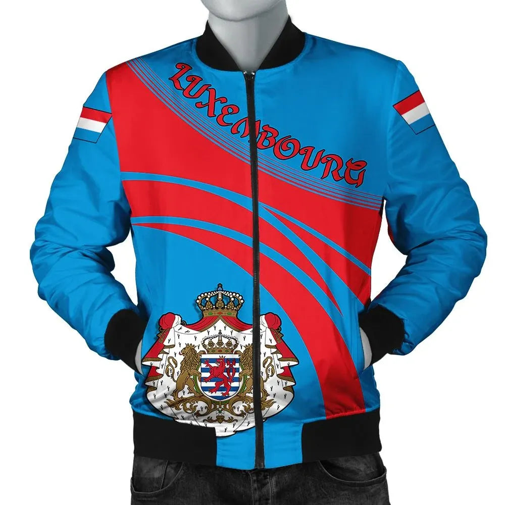 Luxembourg Coat Of Arms Men Bomber Jacket Cricket RLT6 - Wonder Print Shop