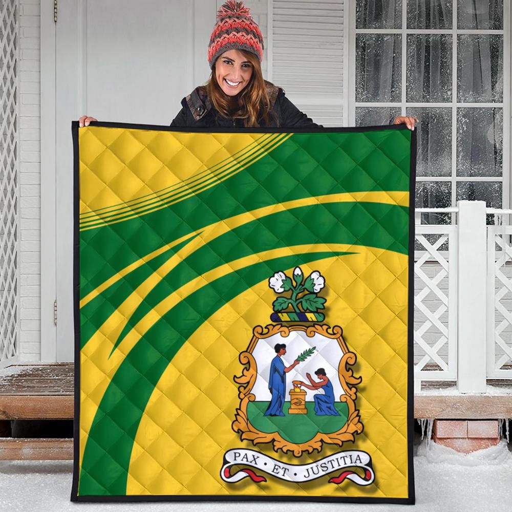 Saint Vincent and the Grenadines Coat Of Arms Premium Quilt Cricket RLT13 - Wonder Print Shop
