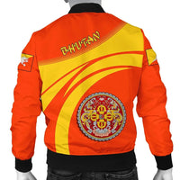 Bhutan Coat Of Arms Men Bomber Jacket Cricket RLT6 - Wonder Print Shop
