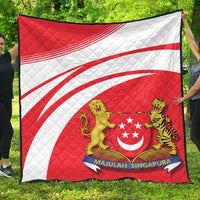 Singapore Coat Of Arms Premium Quilt Cricket RLT13 - Wonder Print Shop