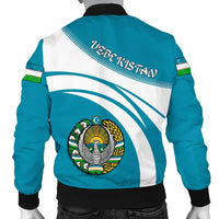 Uzbekistan Coat Of Arms Men Bomber Jacket Cricket RLT12 - Wonder Print Shop