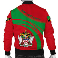 Saint Kitts and Nevis Coat Of Arms Men Bomber Jacket Sticket RLT6 - Wonder Print Shop