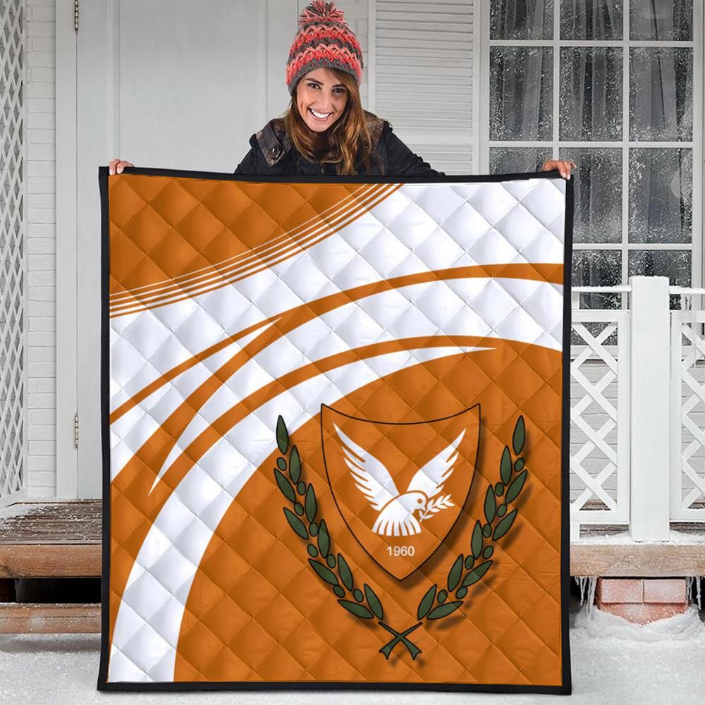 Cyprus Coat Of Arms Premium Quilt Cricket RLT13 - Wonder Print Shop