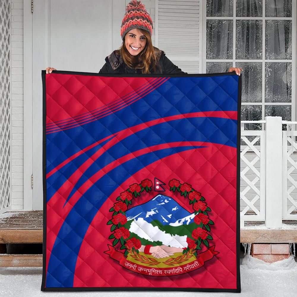 Nepal Coat Of Arms Premium Quilt Cricket RLT7 - Wonder Print Shop