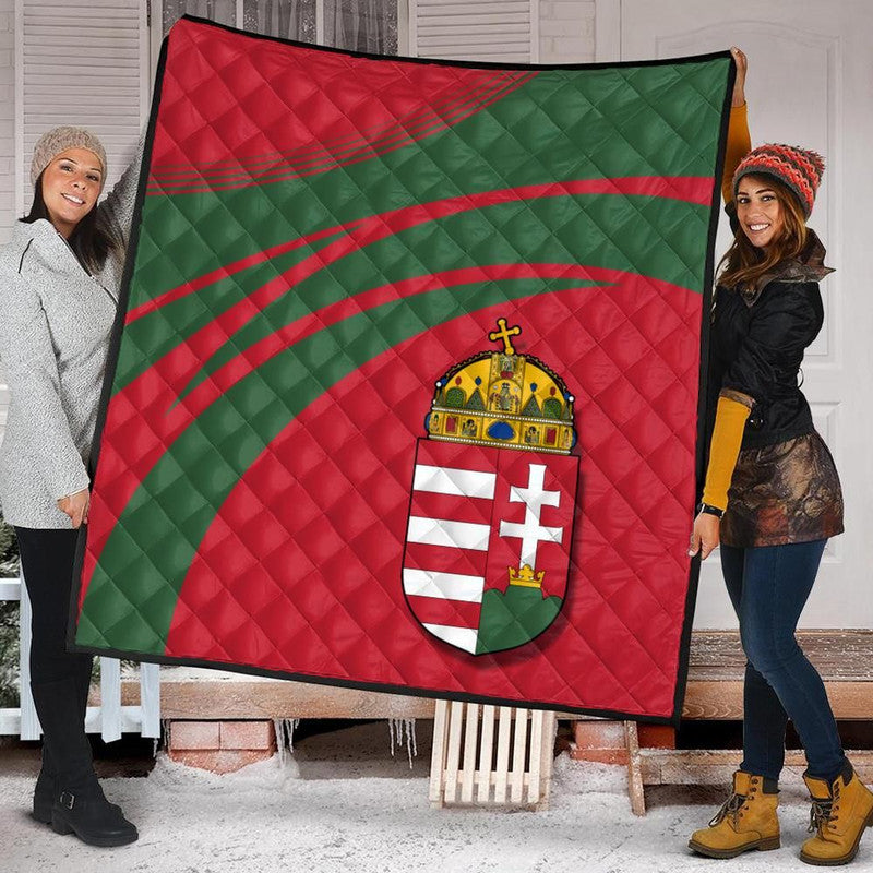 Hungary Coat Of Arms Premium Quilt Cricket RLT8 - Wonder Print Shop