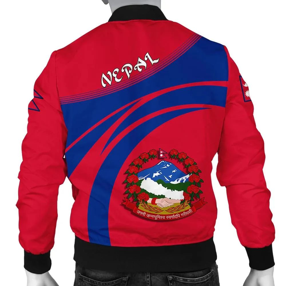 Nepal Coat Of Arms Men Bomber Jacket Cricket RLT7 - Wonder Print Shop