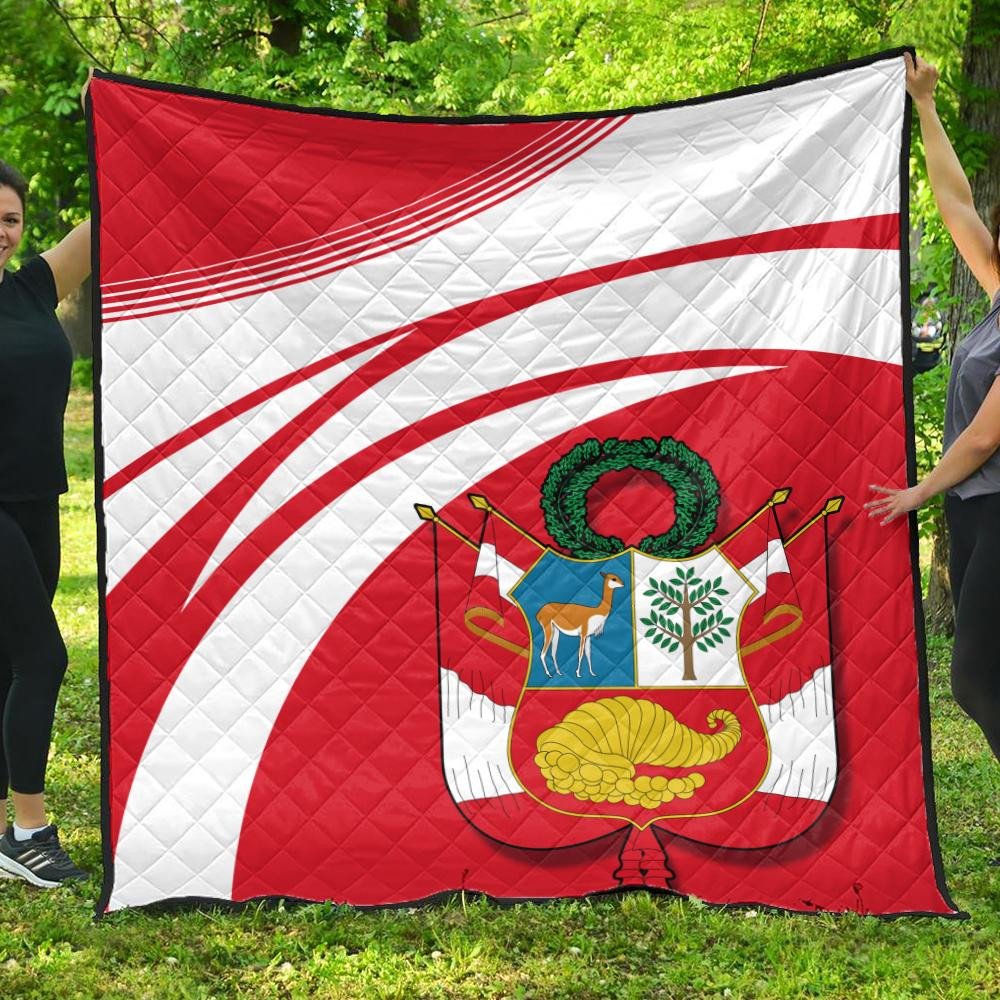 Peru Coat Of Arms Premium Quilt Cricket RLT7 - Wonder Print Shop