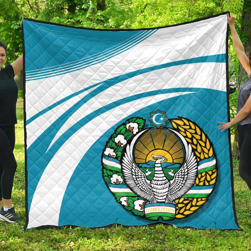 Uzbekistan Coat Of Arms Premium Quilt Cricket RLT12 - Wonder Print Shop