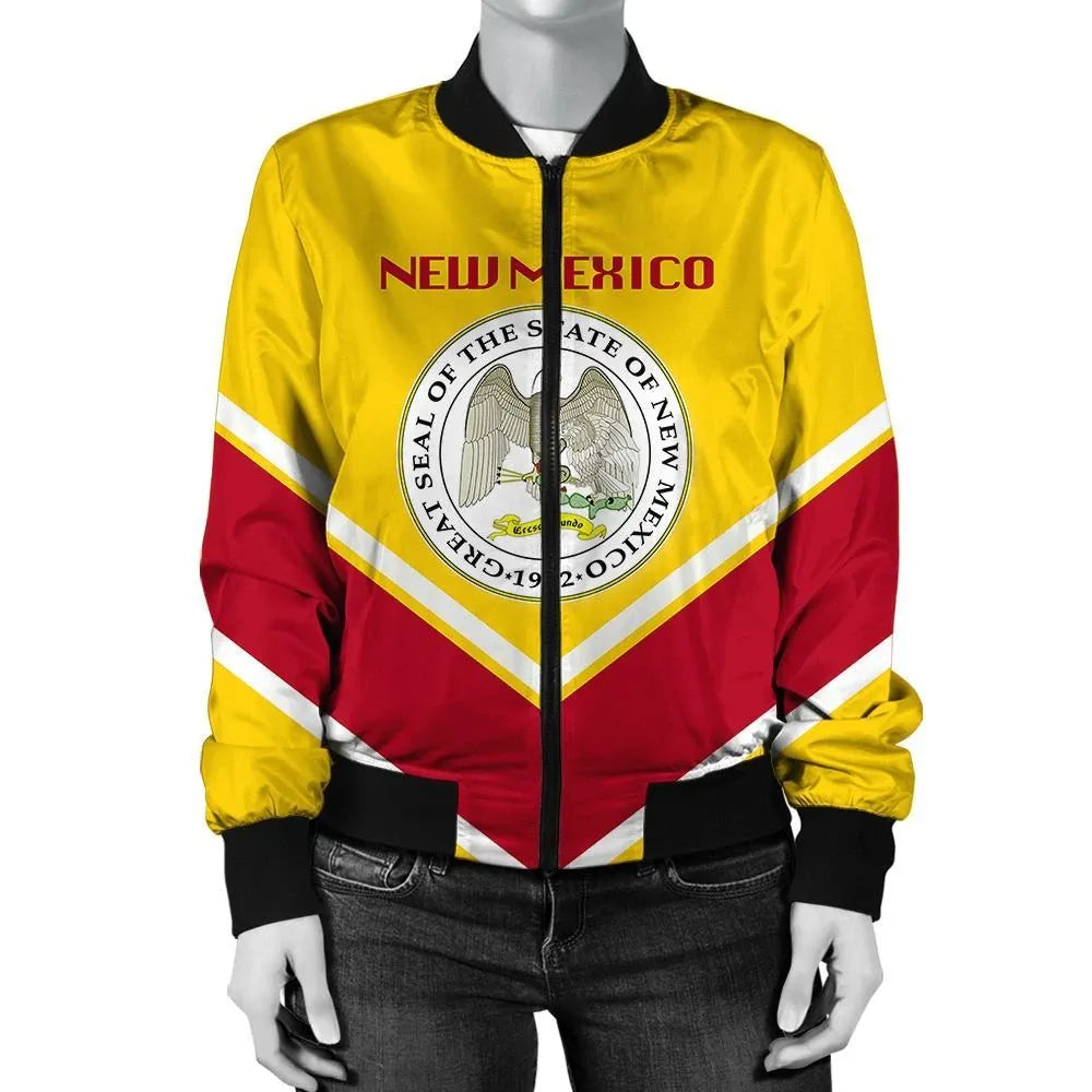 New Mexico Coat Of Arms Women Bomber Lucian RLT13 - Wonder Print Shop