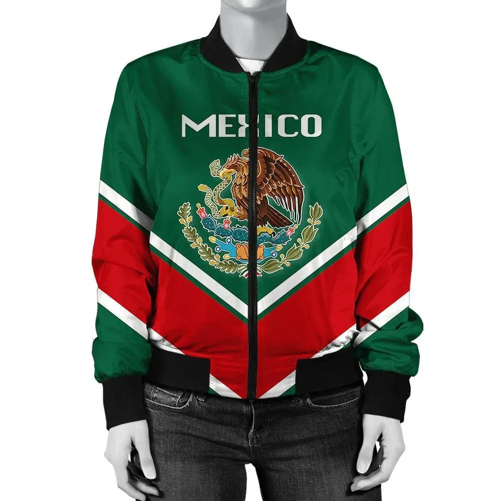 Mexico Coat Of Arms Women Bomber Lucian RLT13 - Wonder Print Shop