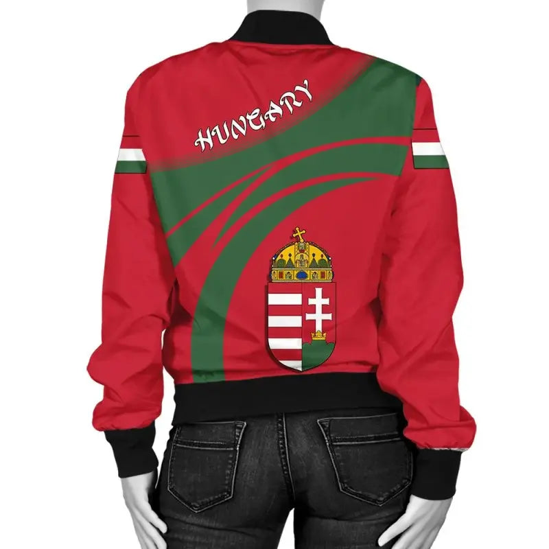 Hungary Coat Of Arms Women Bomber Jacket Cricket RLT8 - Wonder Print Shop