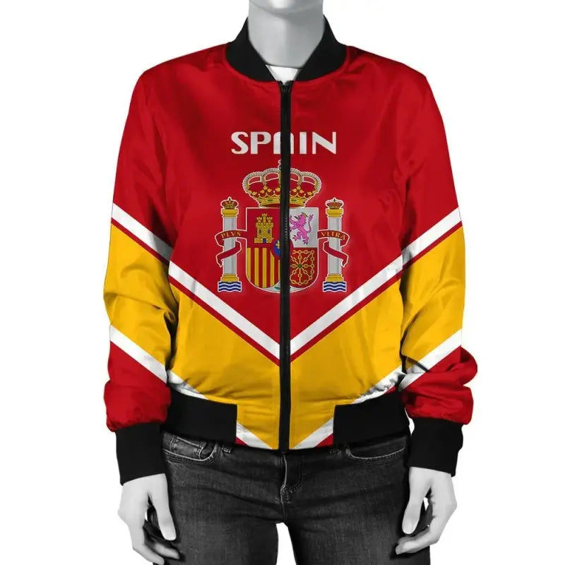 Spain Coat Of Arms Women Bomber Lucian RLT12 - Wonder Print Shop
