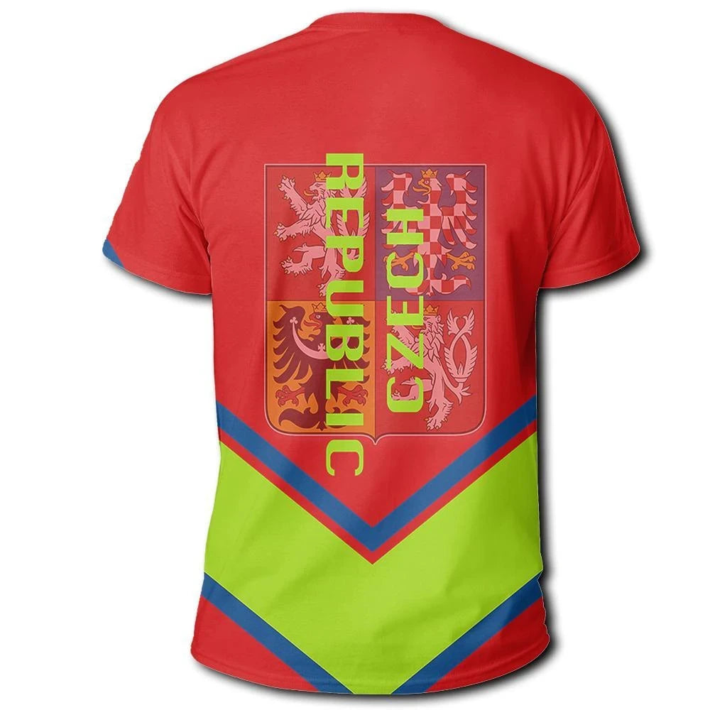 Czech Republic Coat Of Arms T Shirt Lucian Style RLT13 - Wonder Print Shop
