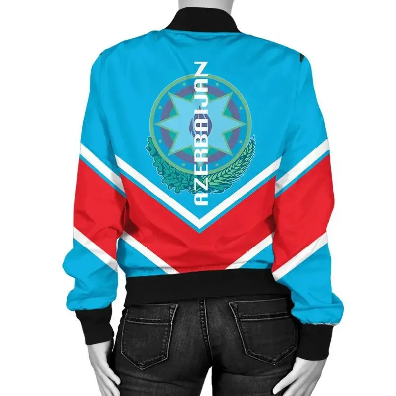 Azerbaijan Coat Of Arms Women Bomber Lucian RLT8 - Wonder Print Shop