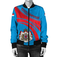 Luxembourg Coat Of Arms Women Bomber Jacket Cricket RLT6 - Wonder Print Shop