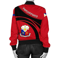 Philippines Coat Of Arms Women Bomber Jacket Cricket RLT6 - Wonder Print Shop