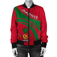 Maldives Coat Of Arms Women Bomber Jacket Sticket RLT12 - Wonder Print Shop