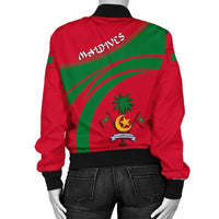 Maldives Coat Of Arms Women Bomber Jacket Sticket RLT12 - Wonder Print Shop