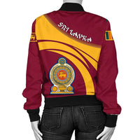 Sri Lanka Coat Of Arms Women Bomber Jacket Cricket RLT7 - Wonder Print Shop