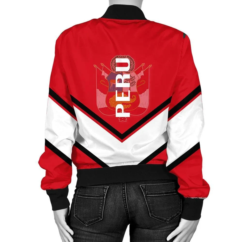 Peru Coat Of Arms Women Bomber Lucian RLT7 - Wonder Print Shop