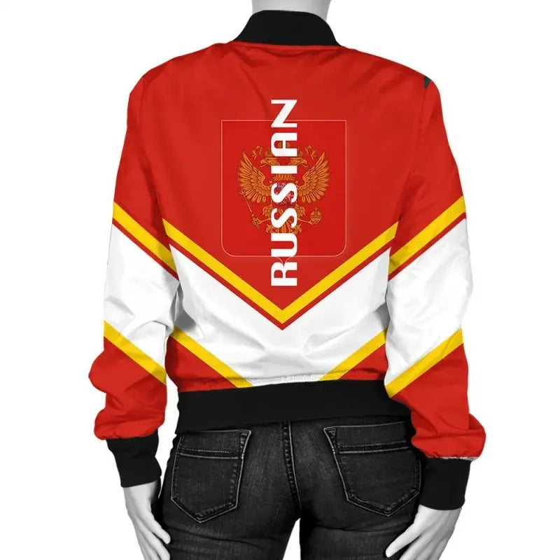 Russian Coat Of Arms Women Bomber Lucian RLT12 - Wonder Print Shop