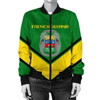 French Guiana Coat Of Arms Women Bomber Lucian RLT8 - Wonder Print Shop
