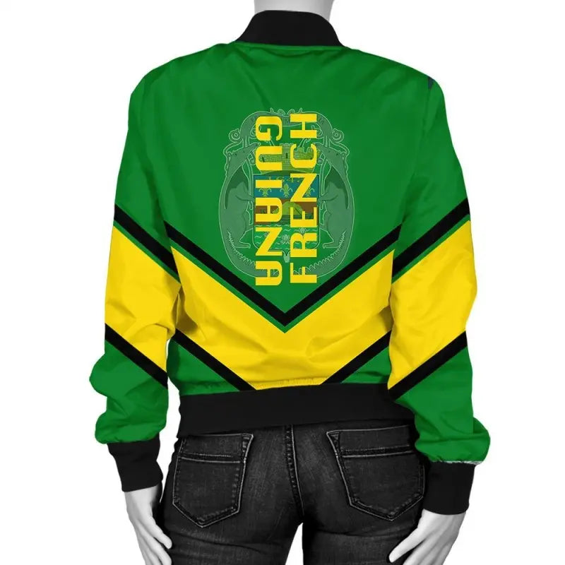 French Guiana Coat Of Arms Women Bomber Lucian RLT8 - Wonder Print Shop