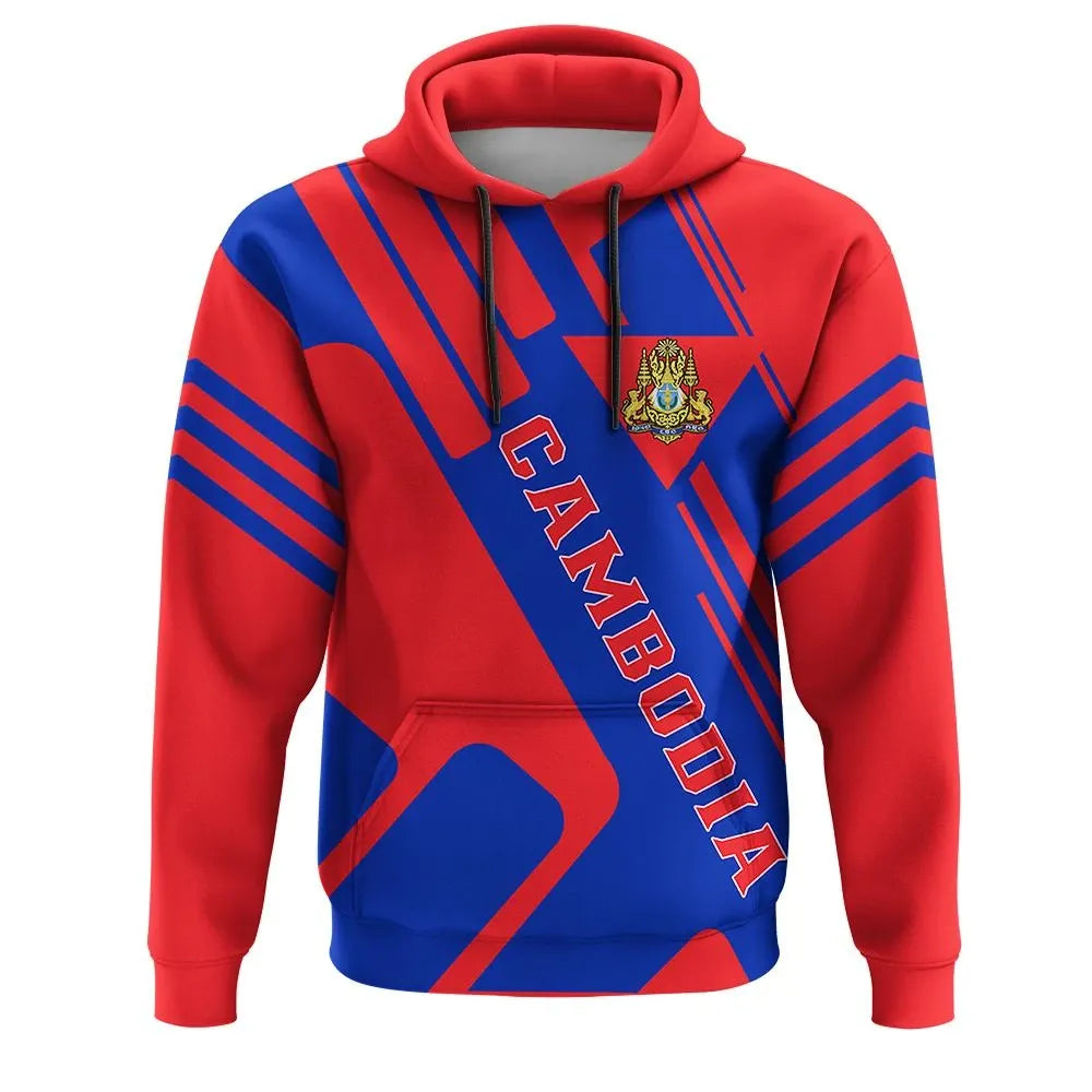 Cambodia Hoodie Coat Of Arms Rockie RLT7 - Wonder Print Shop