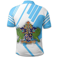 Saint Lucia Polo Shirt Coat Of Arms Rockie RLT6 - Wonder Print Shop