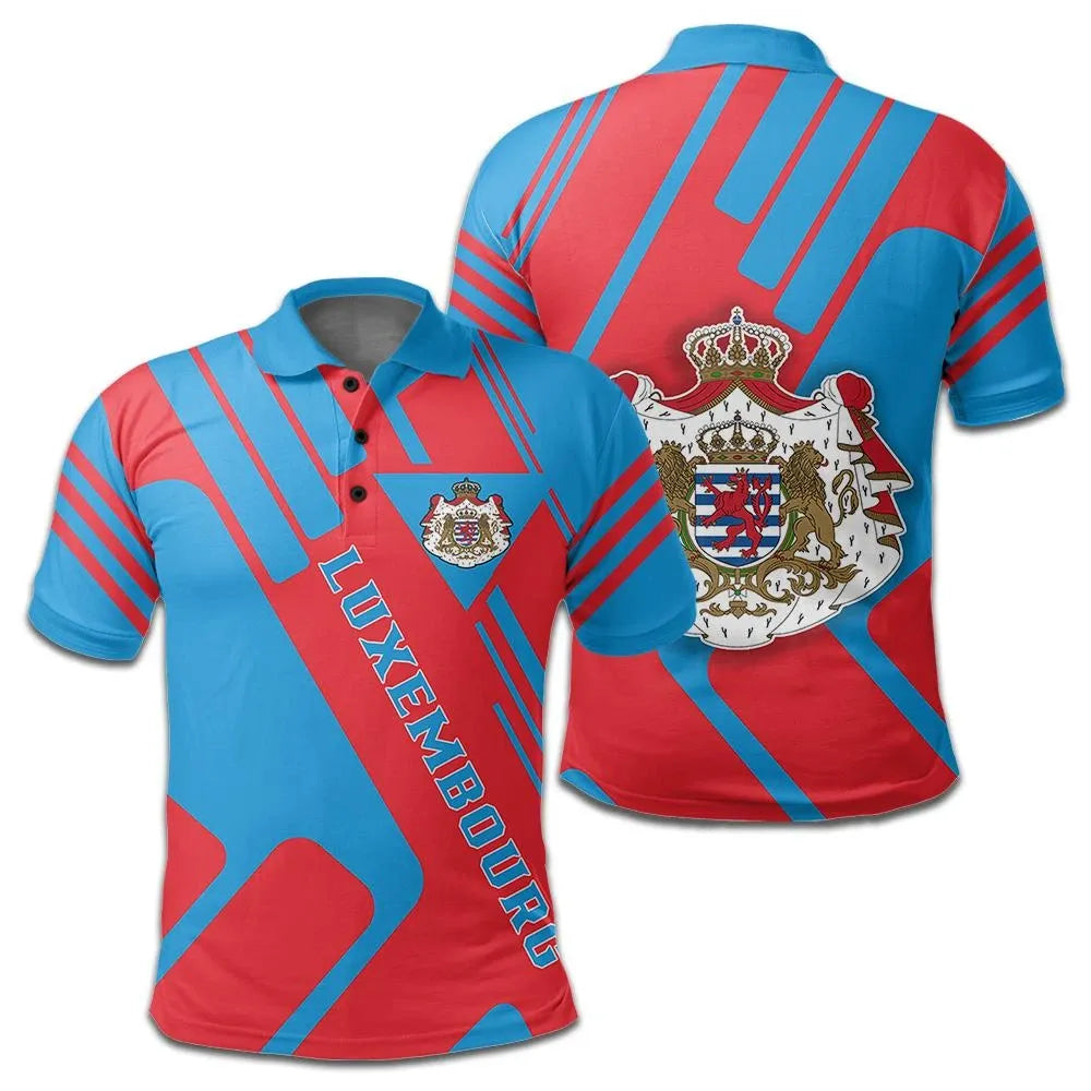 Luxembourg Polo Shirt Coat Of Arms Rockie RLT6 - Wonder Print Shop