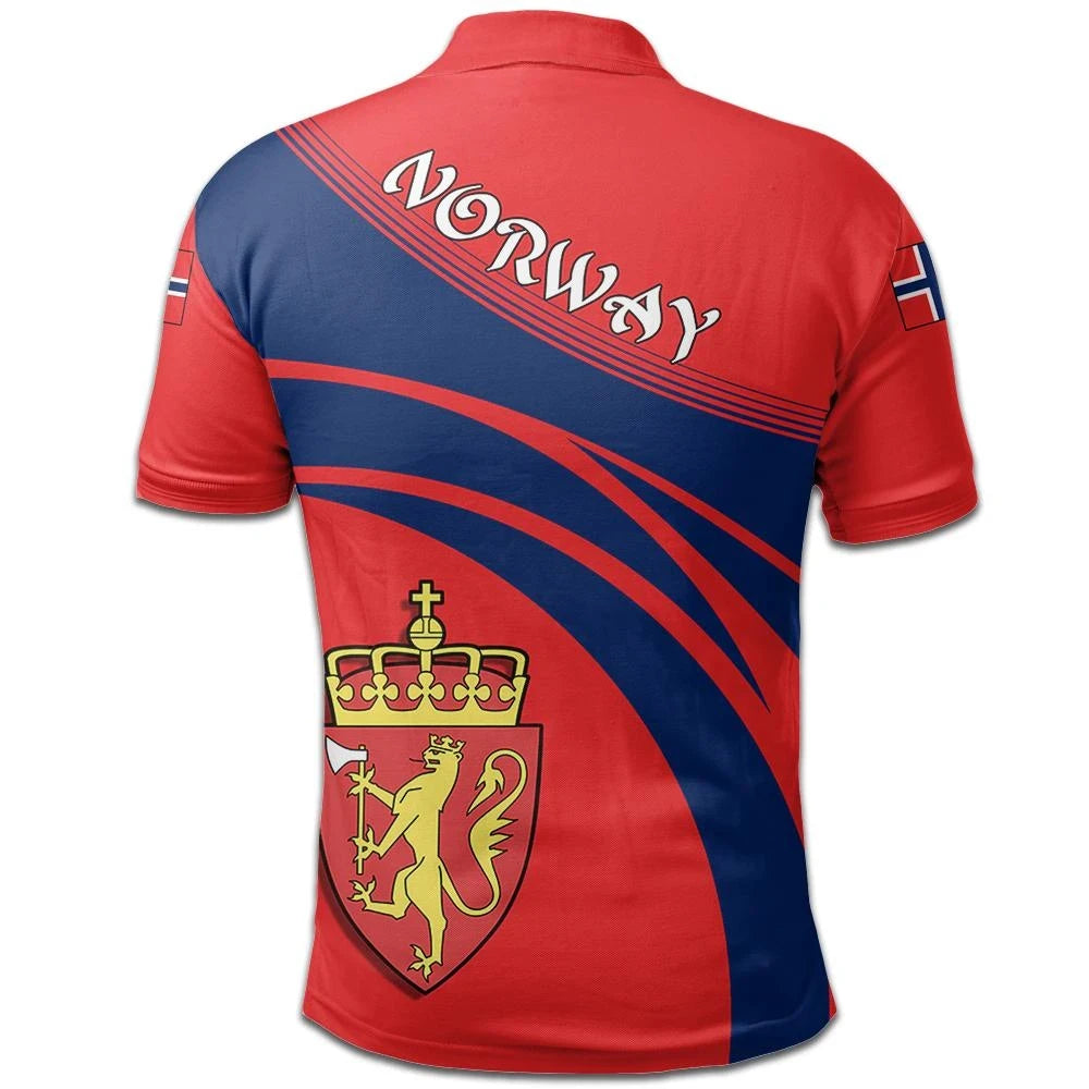 Norway Polo Shirt Coat Of Arms Cricket Style RLT7 - Wonder Print Shop