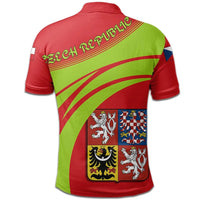 Czech Republic Coat Ofrms Polo Shirt Cricket Style RLT13 - Wonder Print Shop