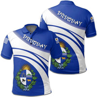Uruguay Polo Shirt Coat Of Arms Cricket Style RLT6 - Wonder Print Shop